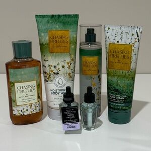 NWT Bath & Body Works Chasing Fireflies Body Care & Wallflower Bundle RETIRED